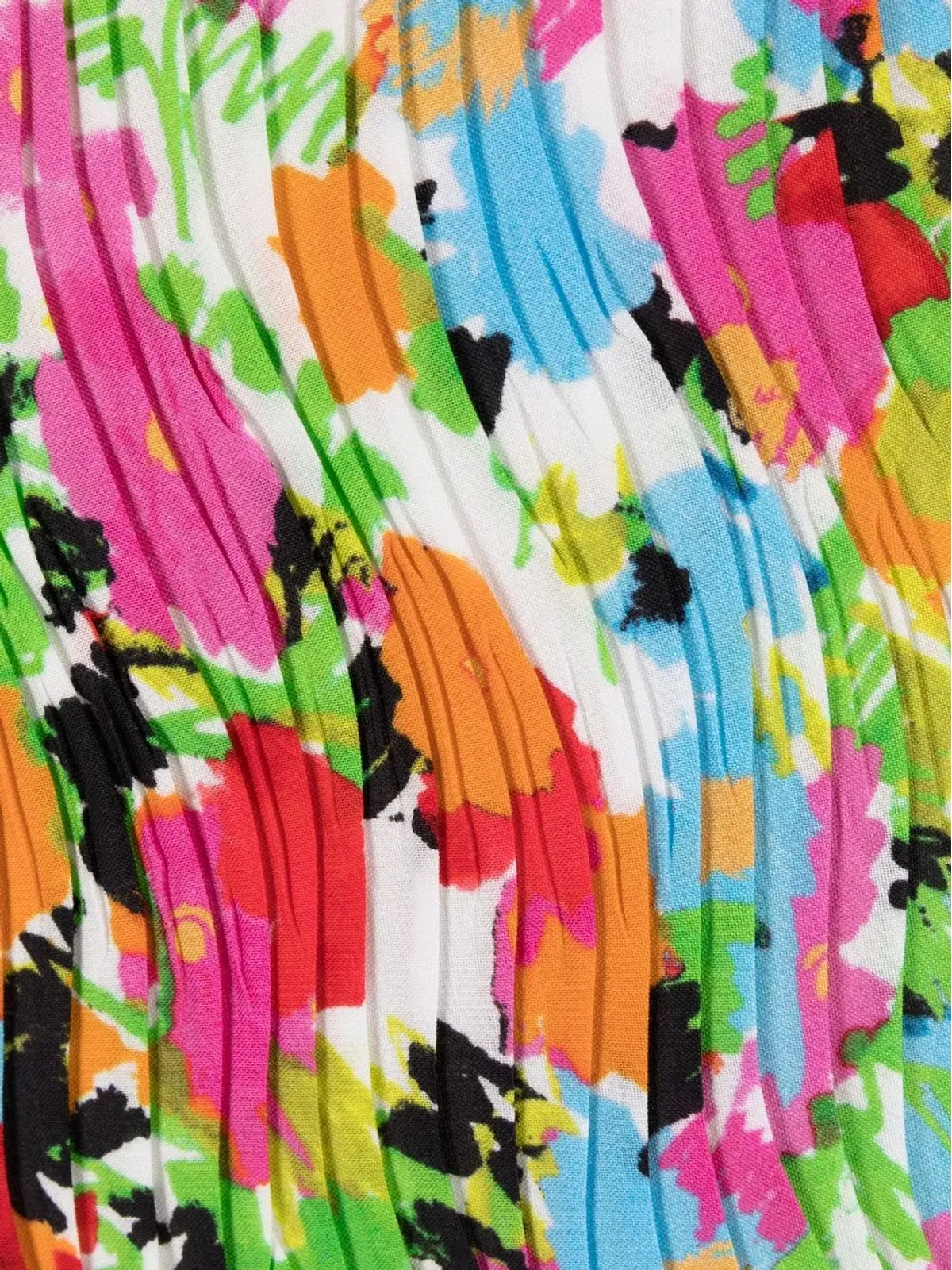 MSGM アブストラクトプリントプリーツショーツ - 画像5