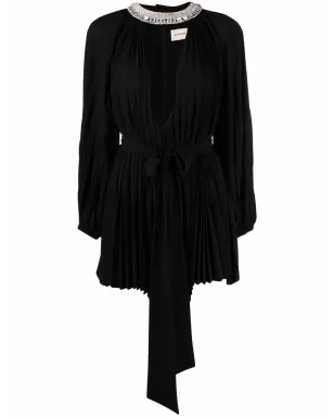 Alexandre Vauthier クリスタル装飾プリーツミニドレス - サムネイル1