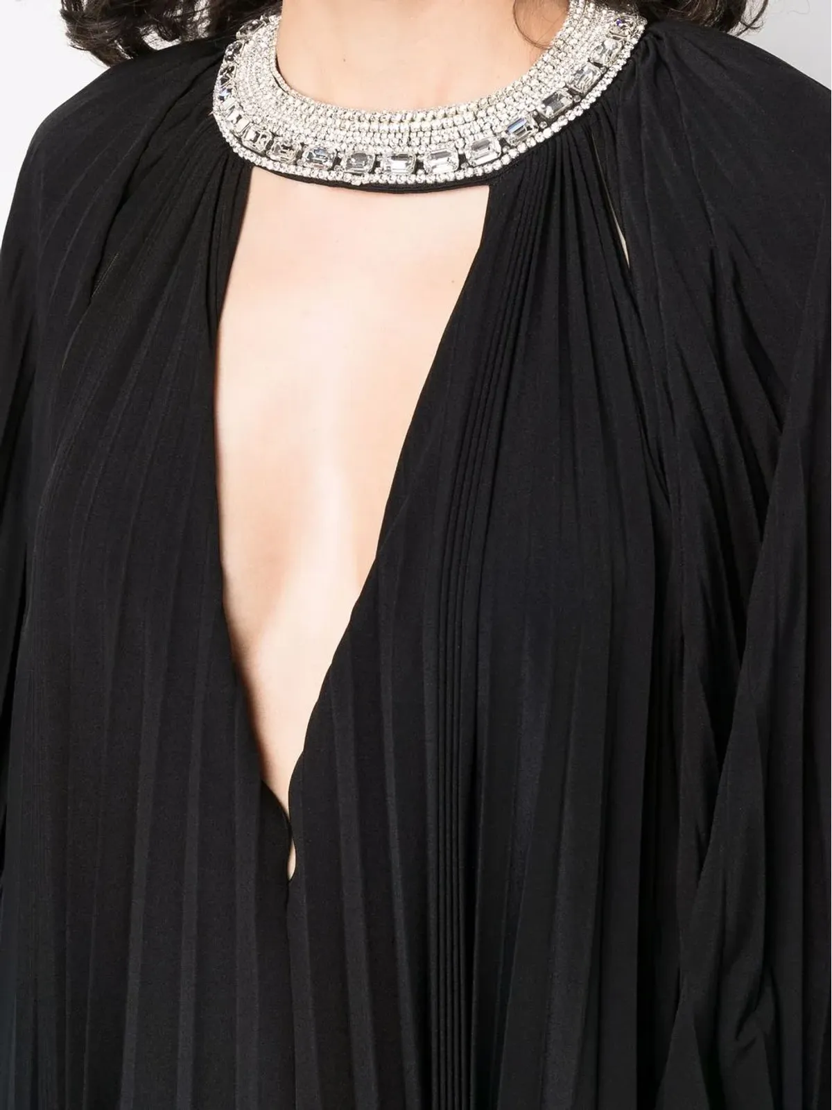 Alexandre Vauthier クリスタル装飾プリーツミニドレス - 画像5