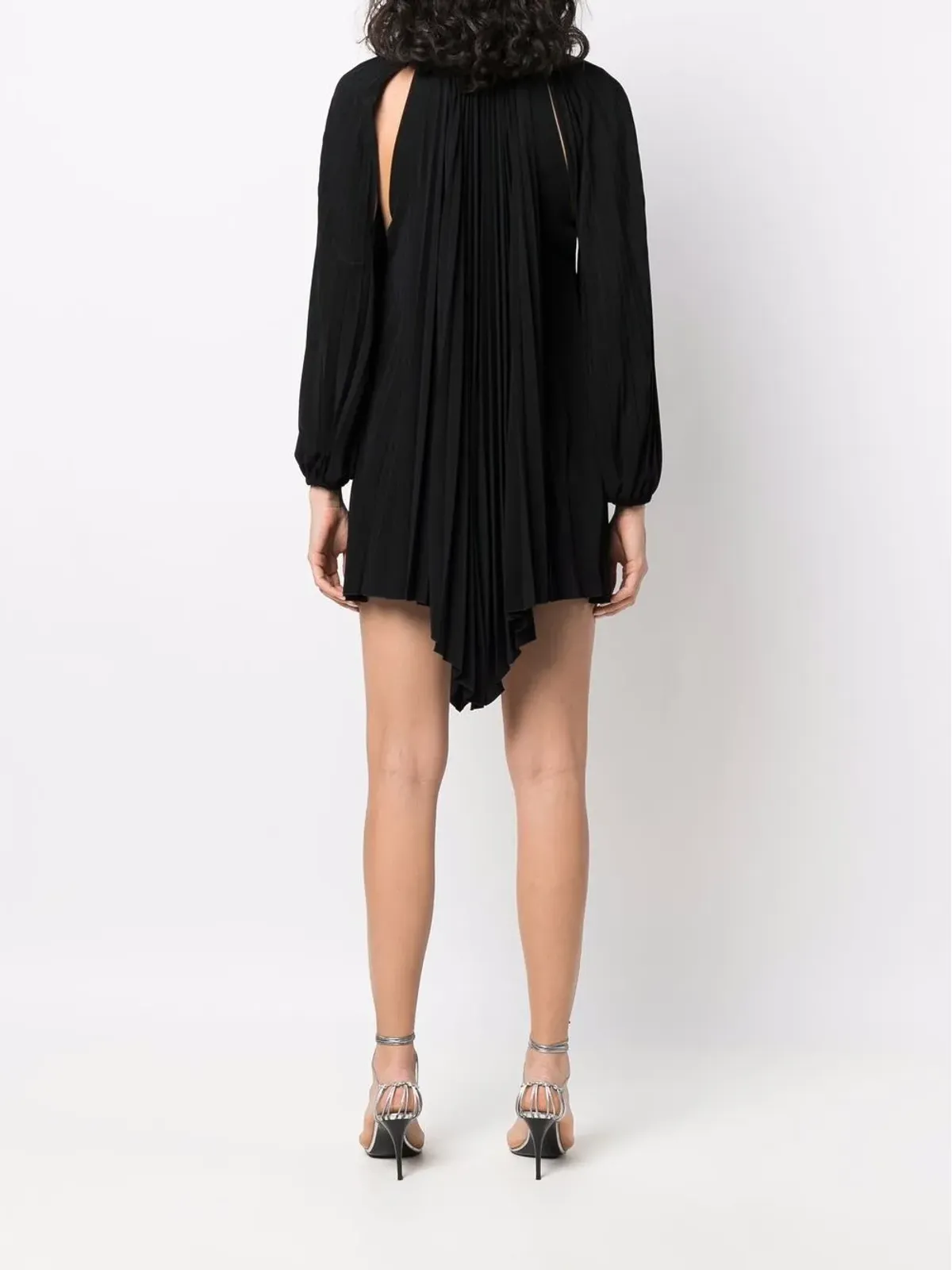 Alexandre Vauthier クリスタル装飾プリーツミニドレス - 画像4