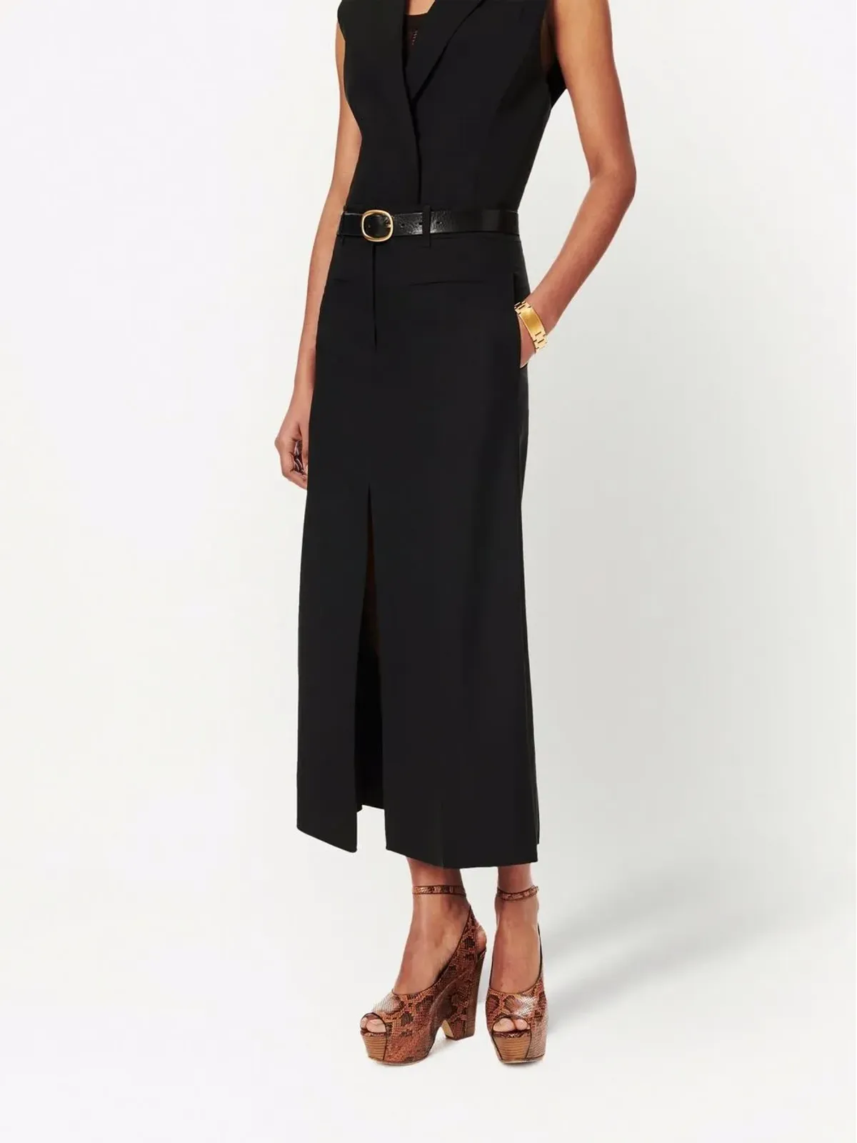Victoria Beckham テーラードウールミディスカート - 画像3