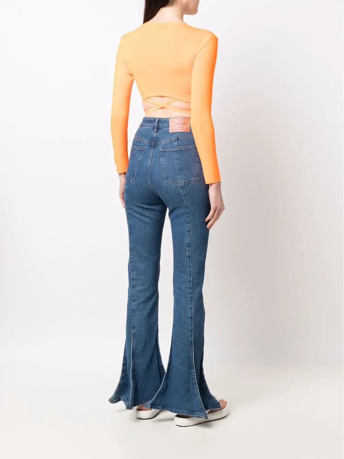 MSGM ラップ編みニット クロップトップ - 画像4