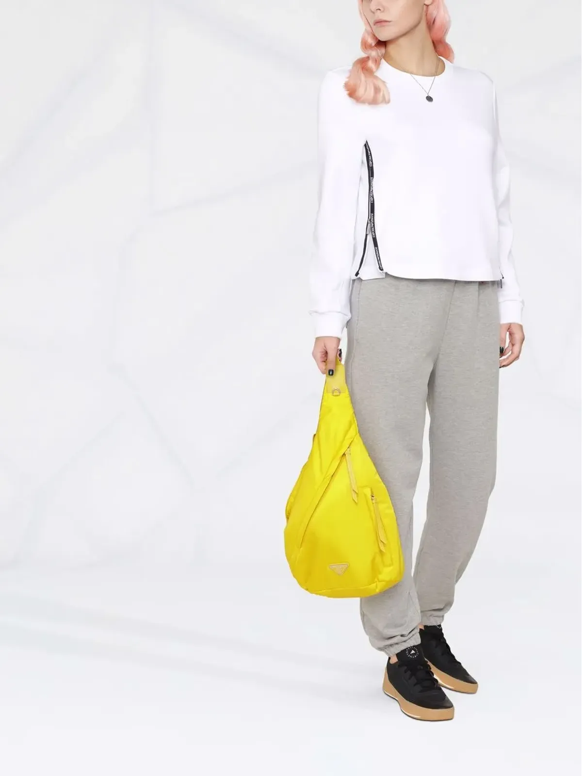 Emporio Armani ロゴトリム長袖スウェットシャツ - White - 画像2
