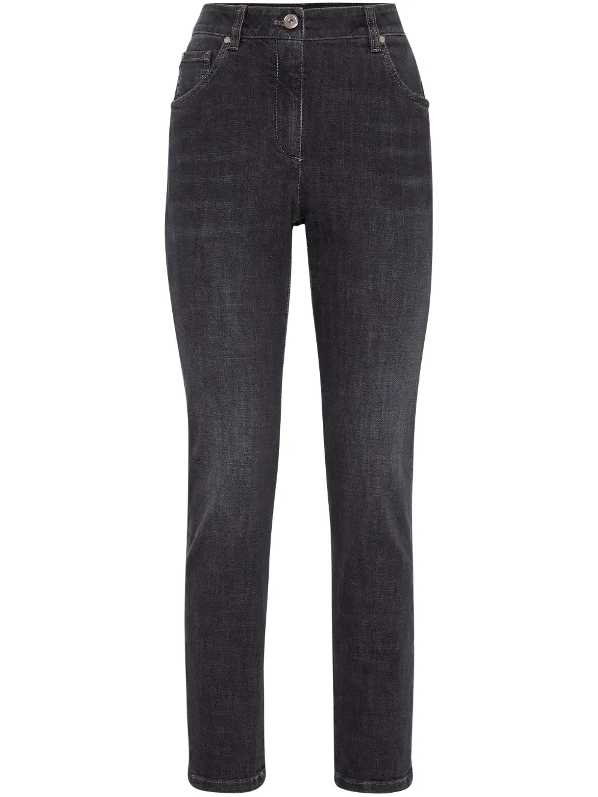 Brunello Cucinelli パッチディテール ハイウエストジーンズ - 画像1