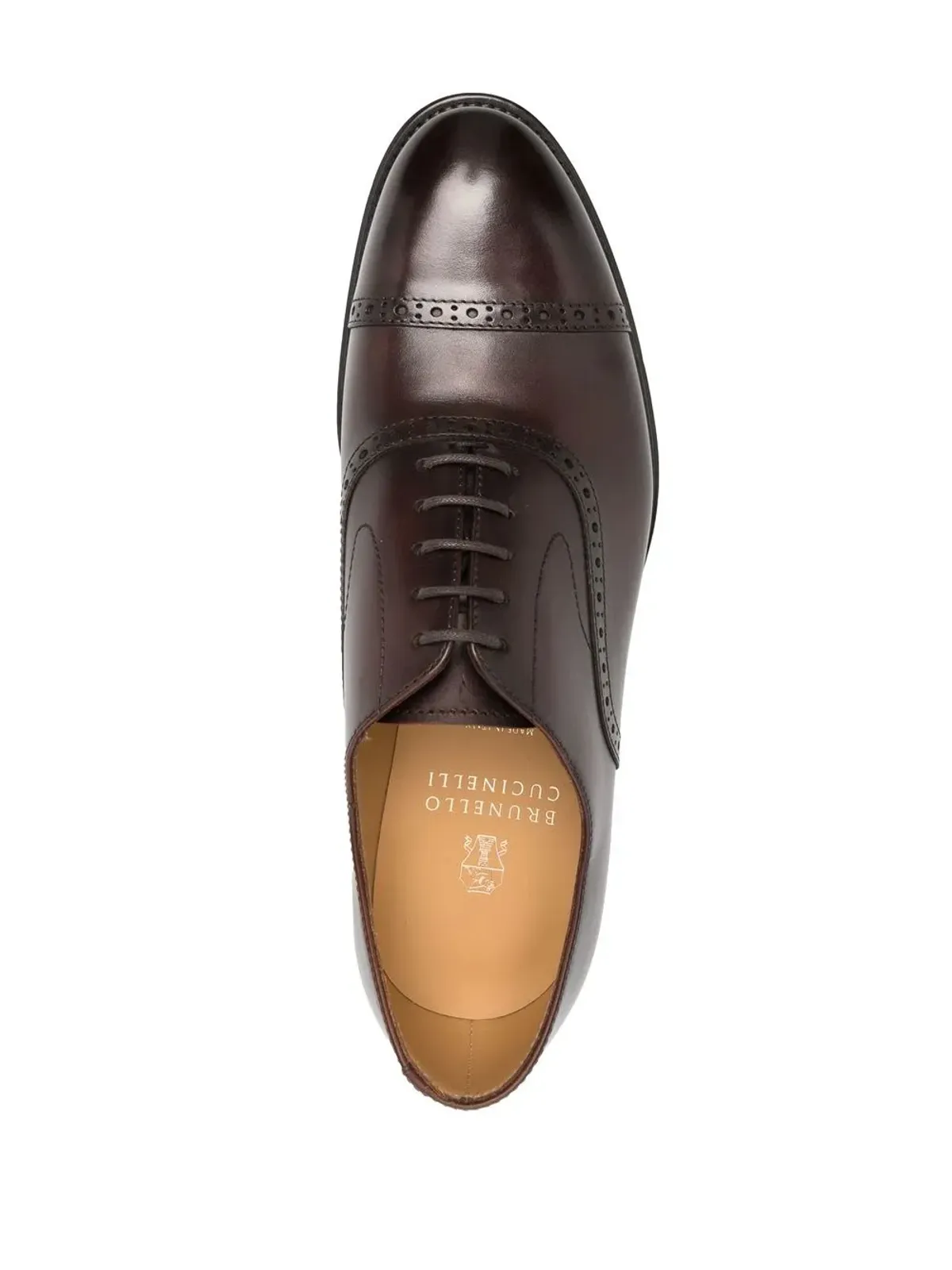 Brunello Cucinelli レースアップレザー オックスフォードシューズ - 画像4