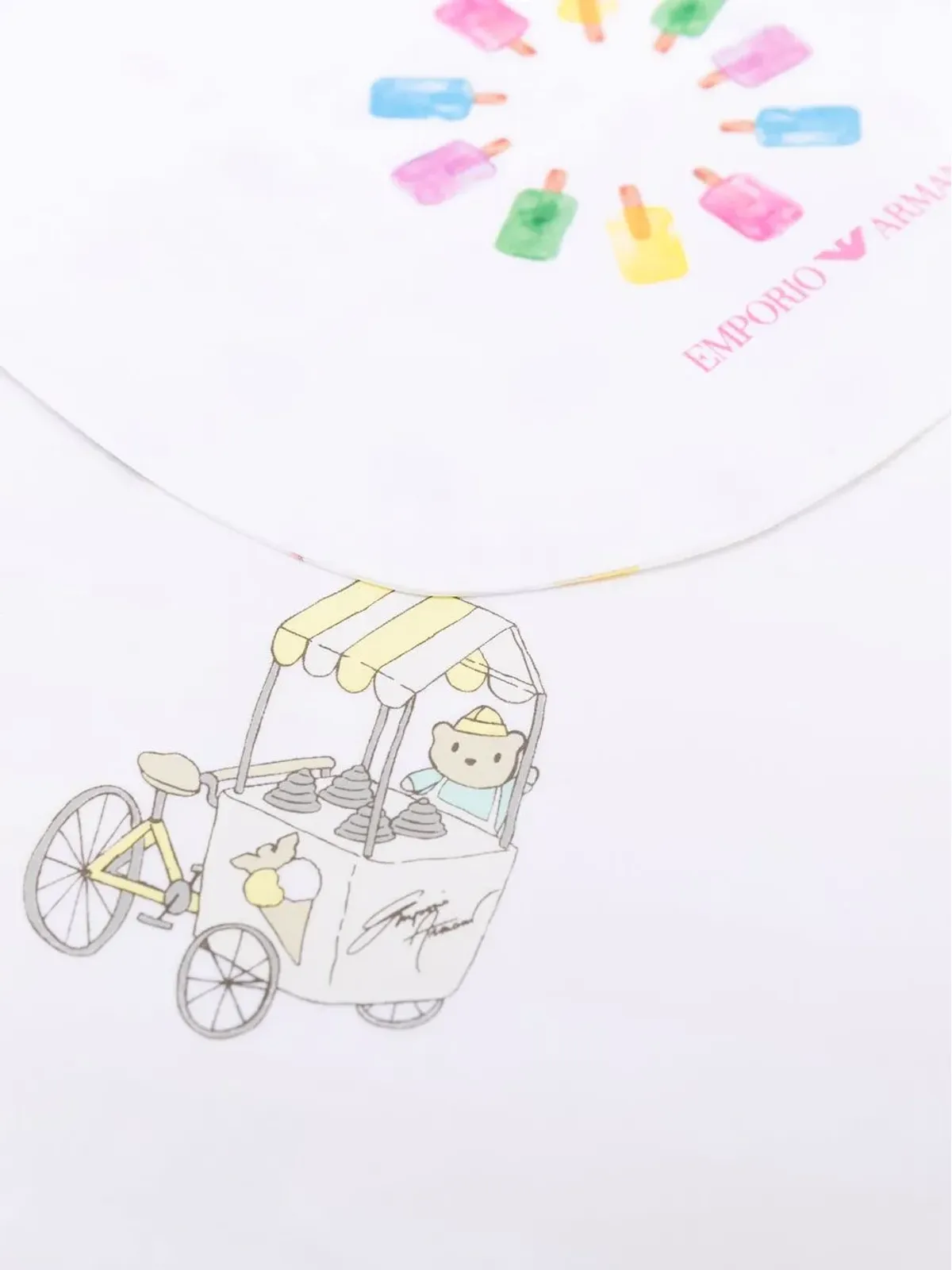 Emporio Armani Kids グラフィックプリントビブ（セット2） - 画像2