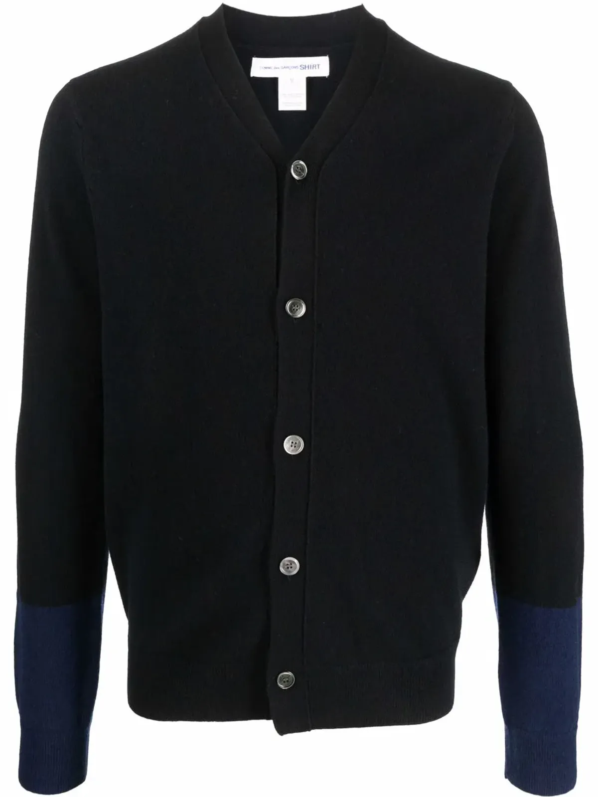 Comme Des Garçons Shirt ツートーン ウール カーディガン - 画像1