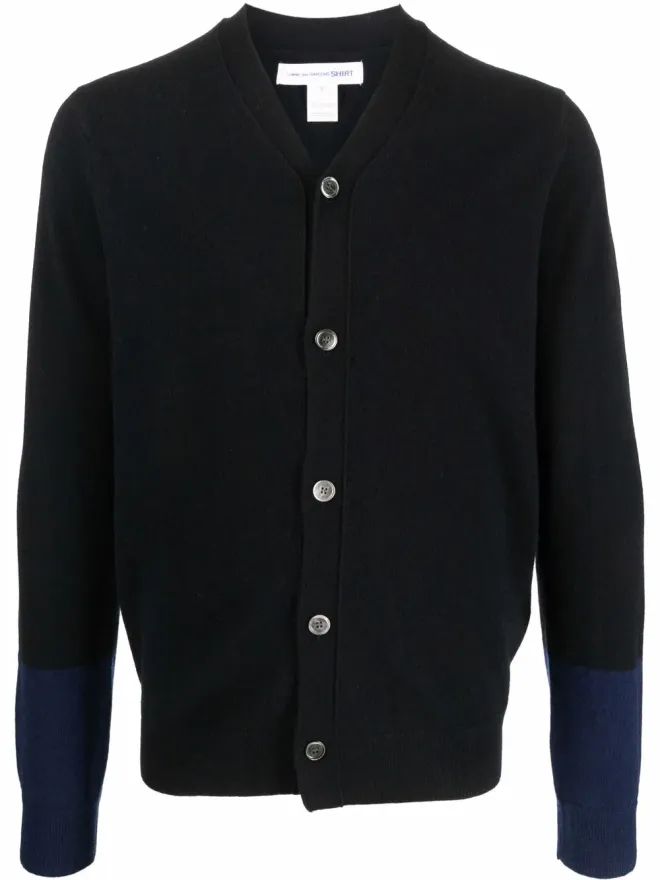 Comme des Garçons Shirt Comme Des Garçons Shirt ツートーン ウール カーディガンの商品画像