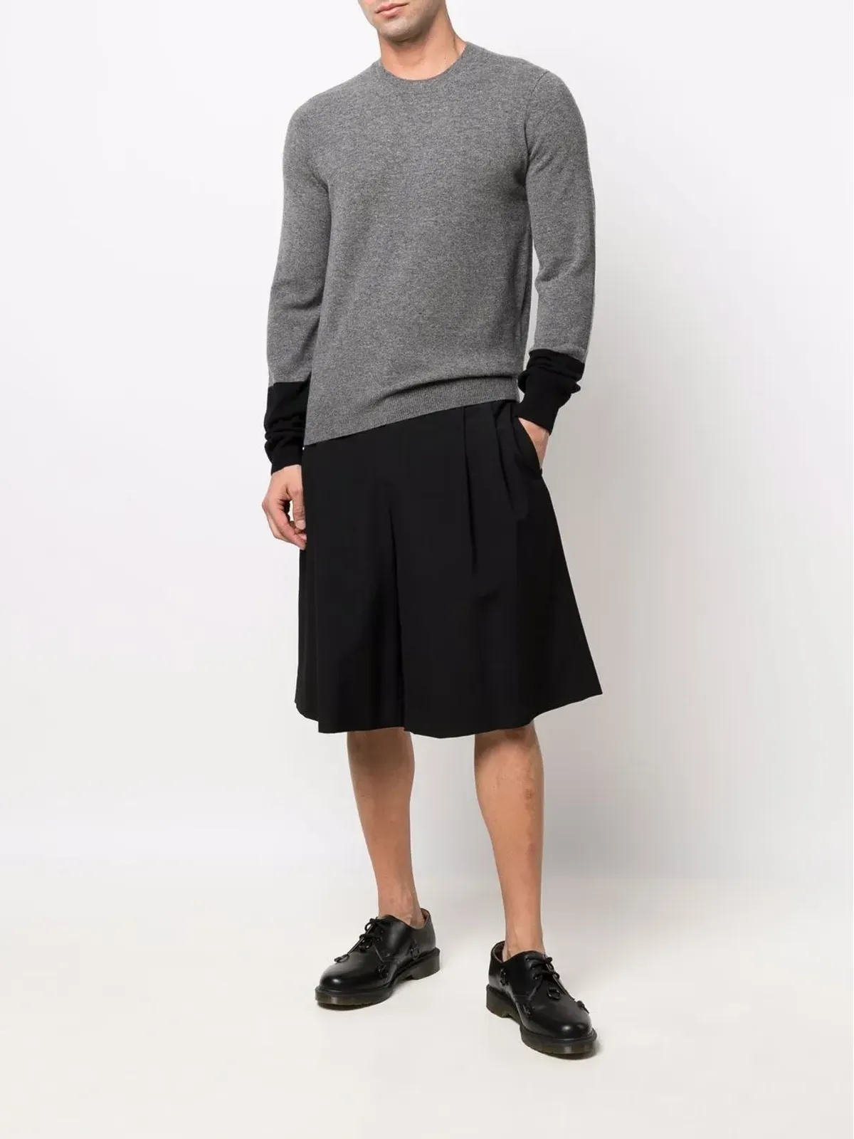 Comme Des Garçons Shirt ツートーン ウール ジャンパー - 画像2
