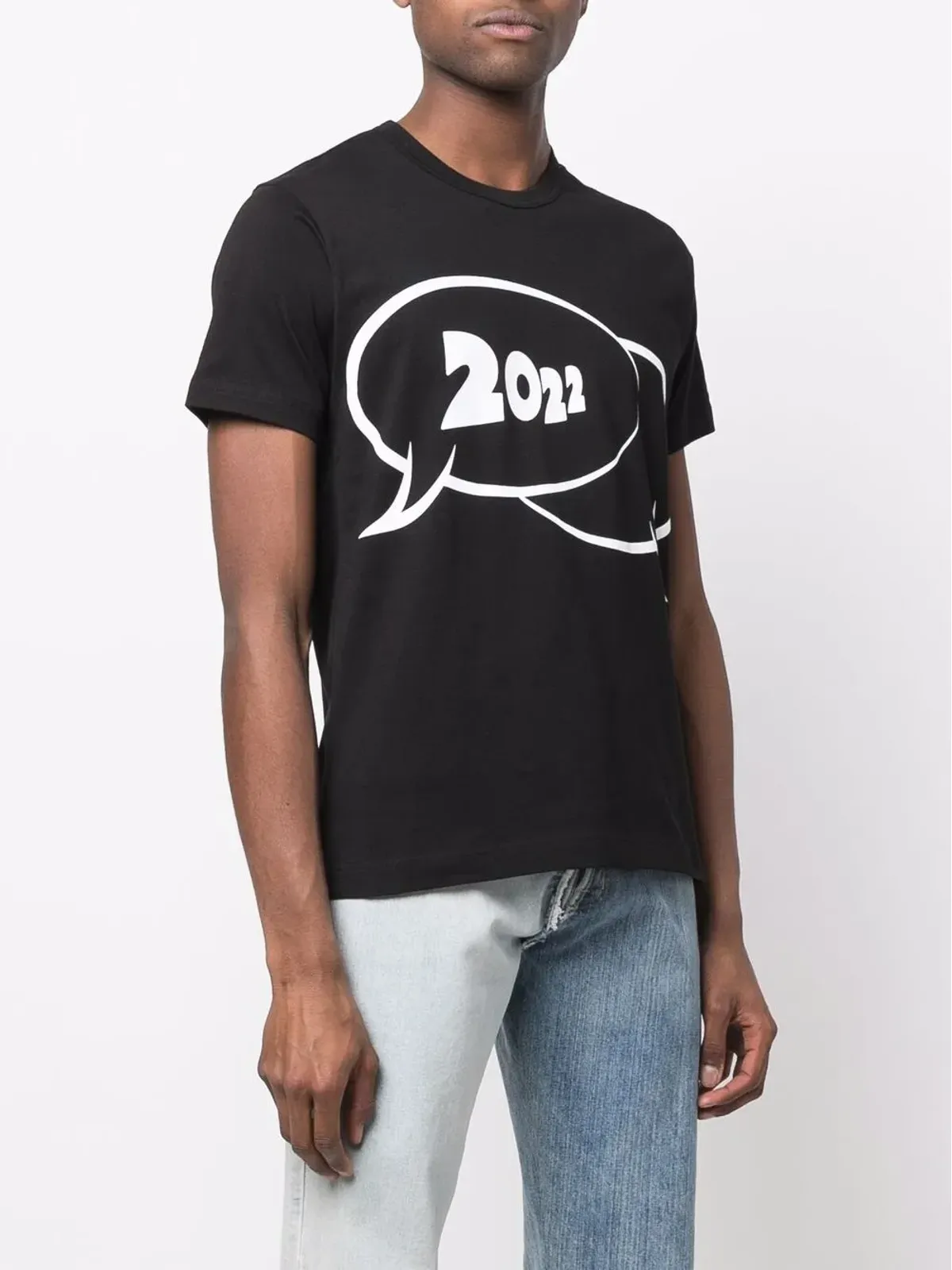 Comme Des Garçons Shirt ロゴプリント半袖Tシャツ - ブラック - 画像3