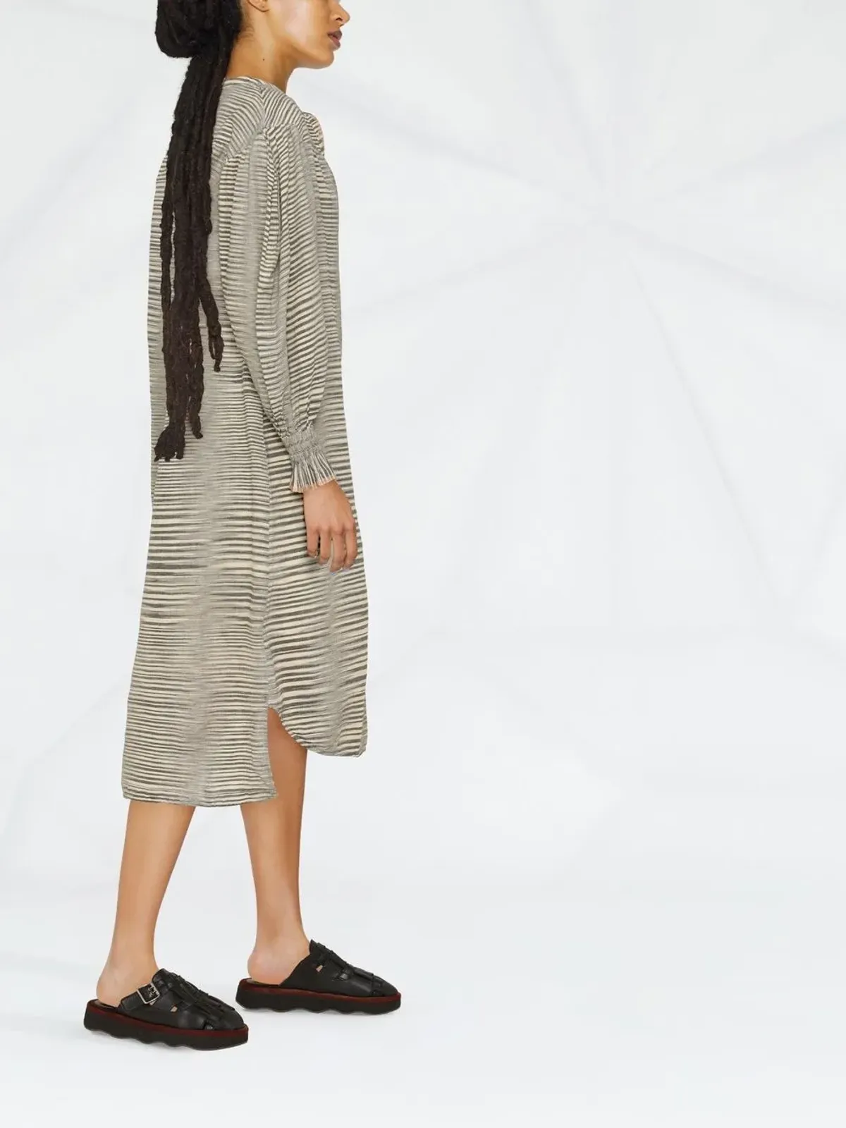 Ulla Johnson Fiora ストライプ柄シャツドレス - 画像3