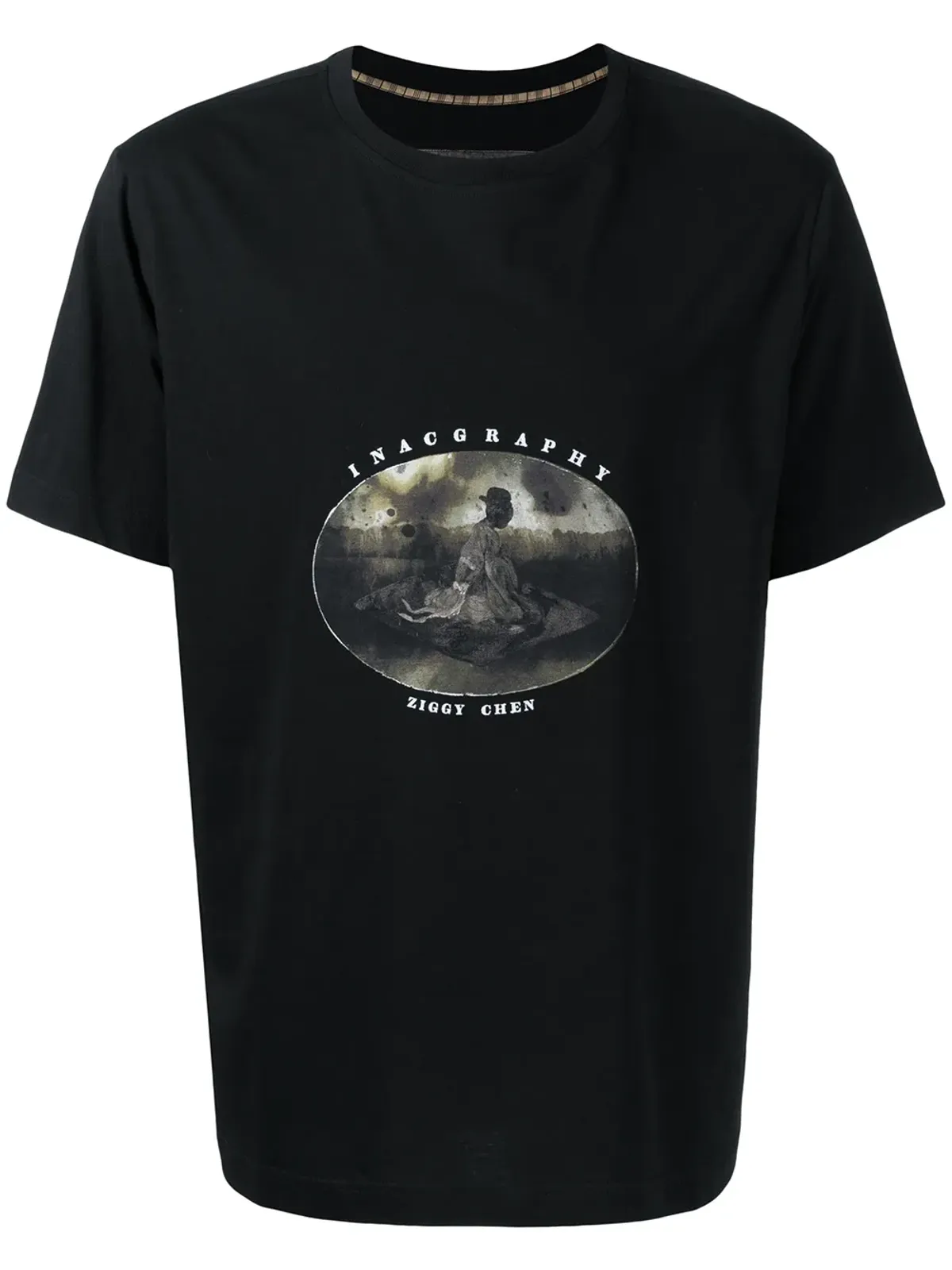Ziggy Chen グラフィックプリント コットンTシャツ - ブラック - 画像1
