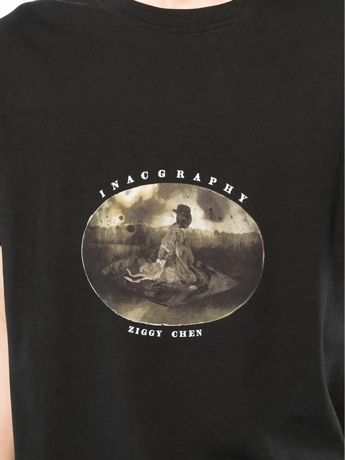 Ziggy Chen グラフィックプリント コットンTシャツ - ブラック - 画像5
