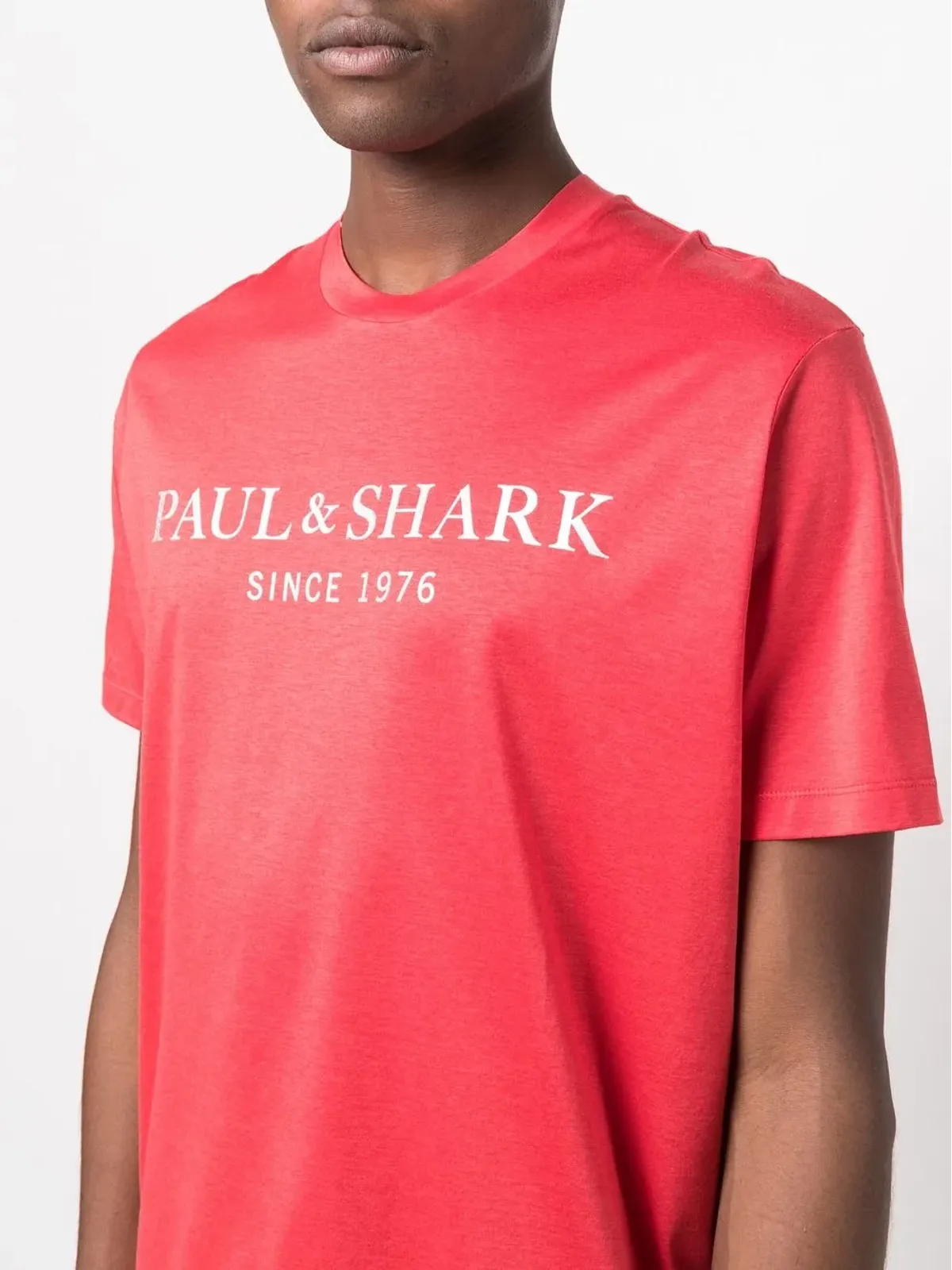 Paul & Shark ロゴプリント オーガニックコットンTシャツ - レッド - 画像5
