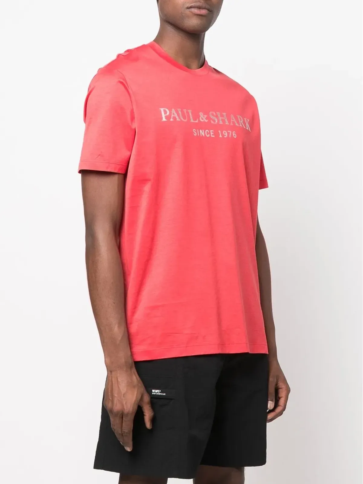 Paul & Shark ロゴプリント オーガニックコットンTシャツ - レッド - 画像3