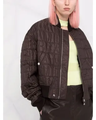 AMIRI クイルテッド クロップド ボンバー ジャケット ブラウン - サムネイル5