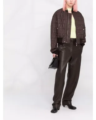 AMIRI クイルテッド クロップド ボンバー ジャケット ブラウン - サムネイル2