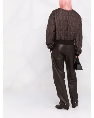 AMIRI クイルテッド クロップド ボンバー ジャケット ブラウン - サムネイル4