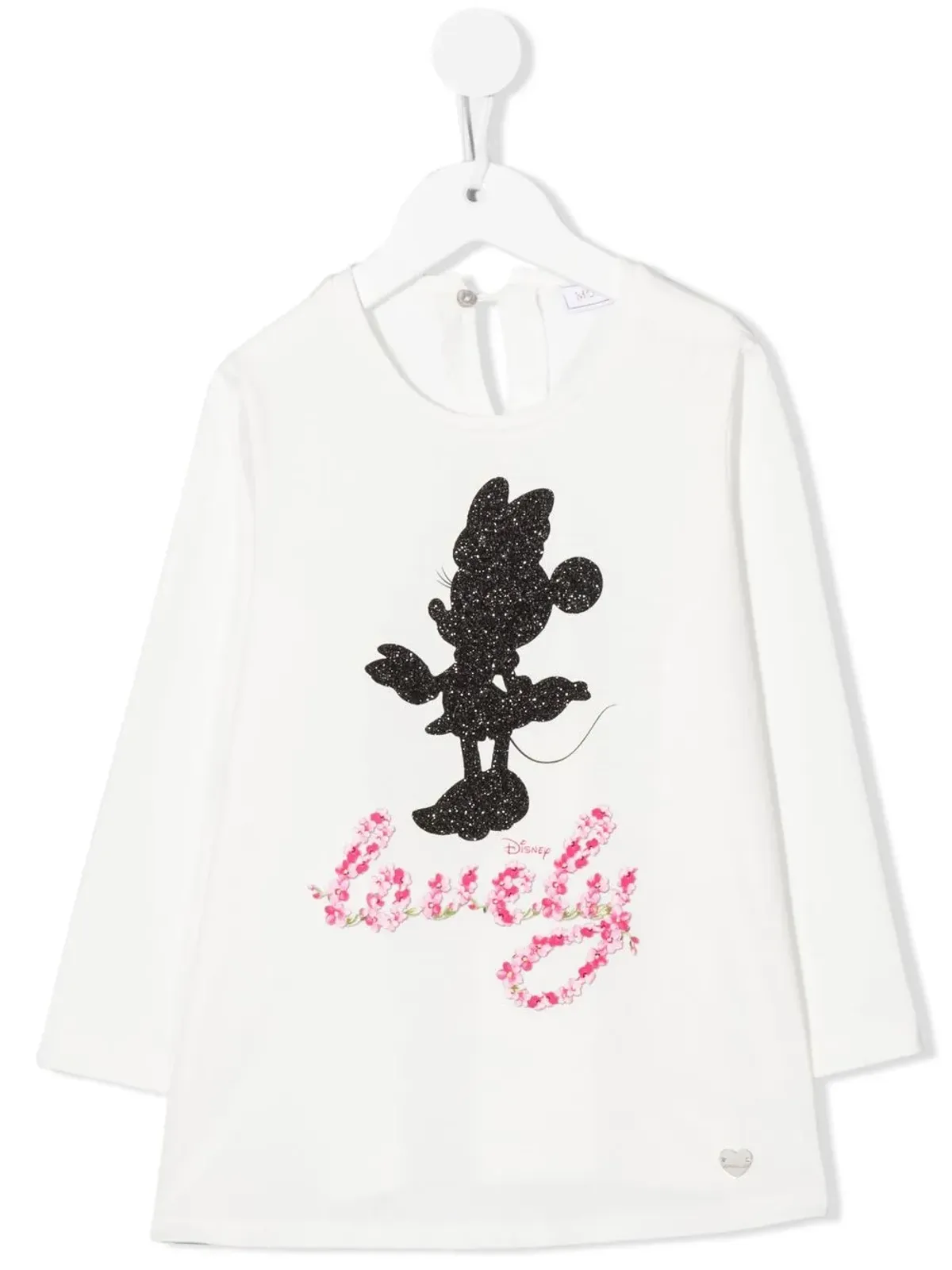 Monnalisa Lovely Minnie Mouse long-sleeve T-shirt - White - 画像1