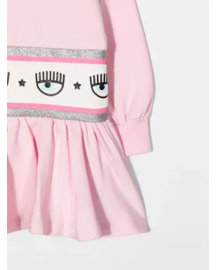 Chiara Ferragni Kids ロゴテープジャンパードレス - サムネイル3
