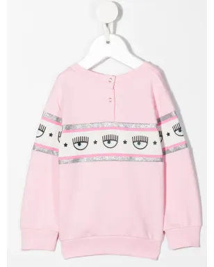 Chiara Ferragni Kids ロゴプリント コットン スウェットシャツ ピンク - サムネイル2