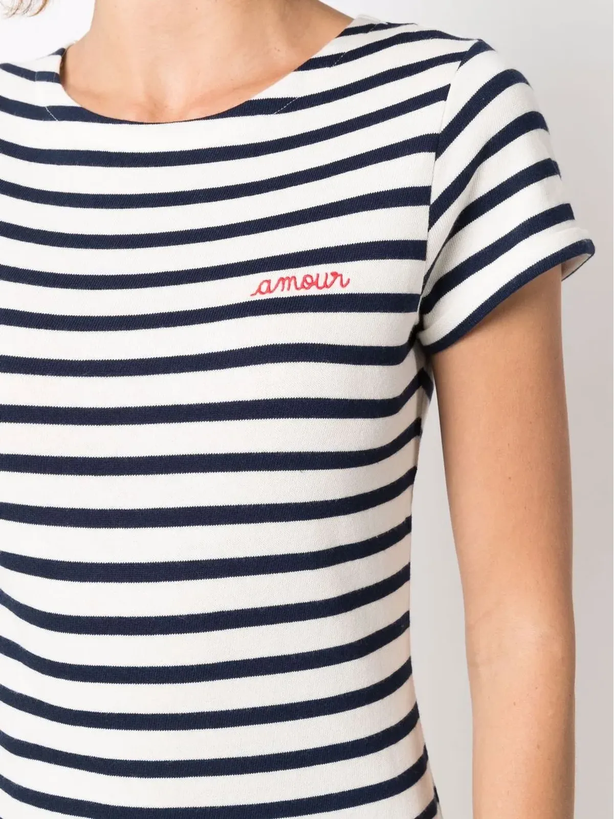 Maison Labiche オーガニックコットン ボーダーTシャツ（ホワイト） - 画像5