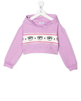 Chiara Ferragni Kids アイプリント クロップドフーディ - サムネイル1