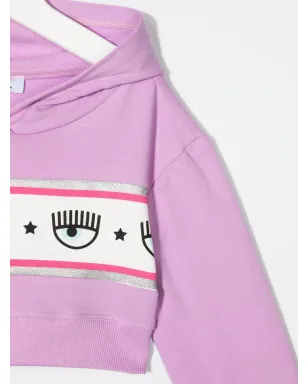 Chiara Ferragni Kids アイプリント クロップドフーディ - サムネイル3