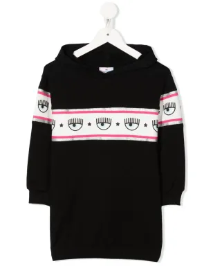 Chiara Ferragni Kids ロゴプリント フーディードレス - サムネイル1