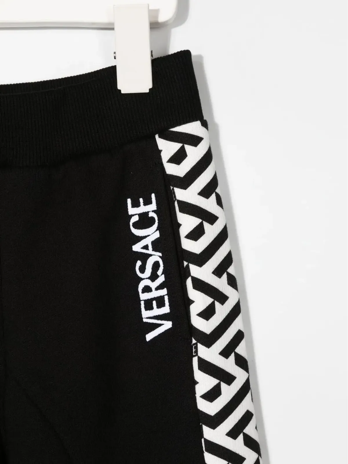 Versace Kids Greca柄コットン トラックパンツ ブラック - 画像3