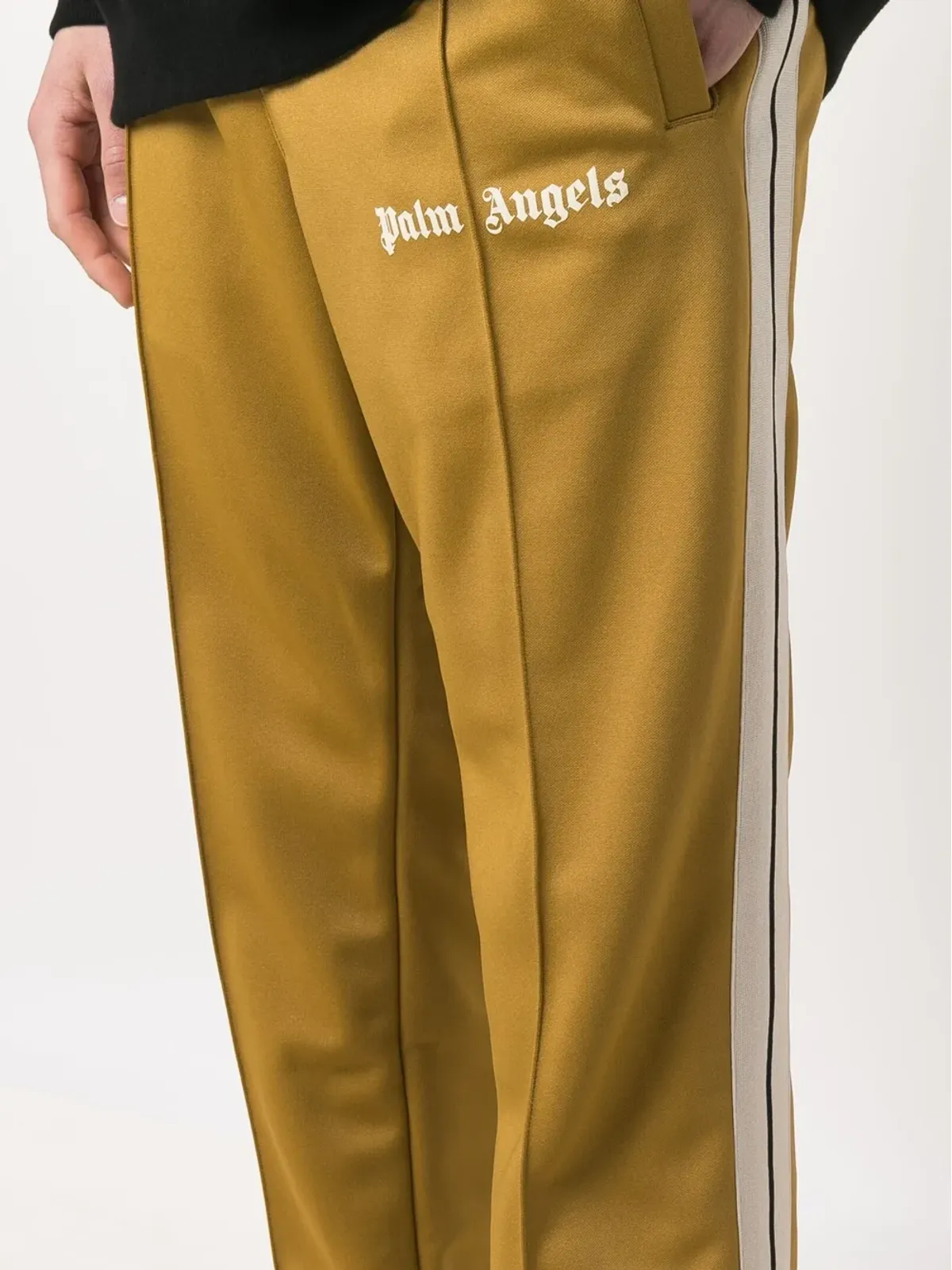 Palm Angels ロゴプリントストレートレッグパンツ - 画像5