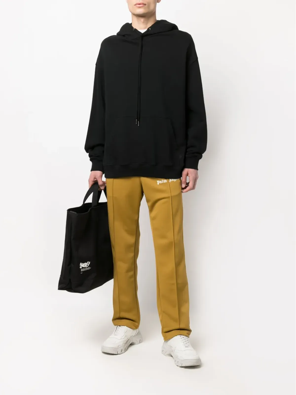 Palm Angels ロゴプリントストレートレッグパンツ - 画像2
