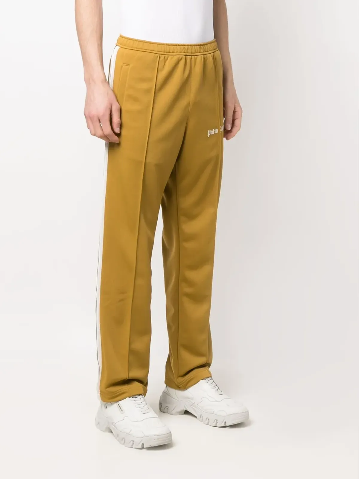 Palm Angels ロゴプリントストレートレッグパンツ - 画像3