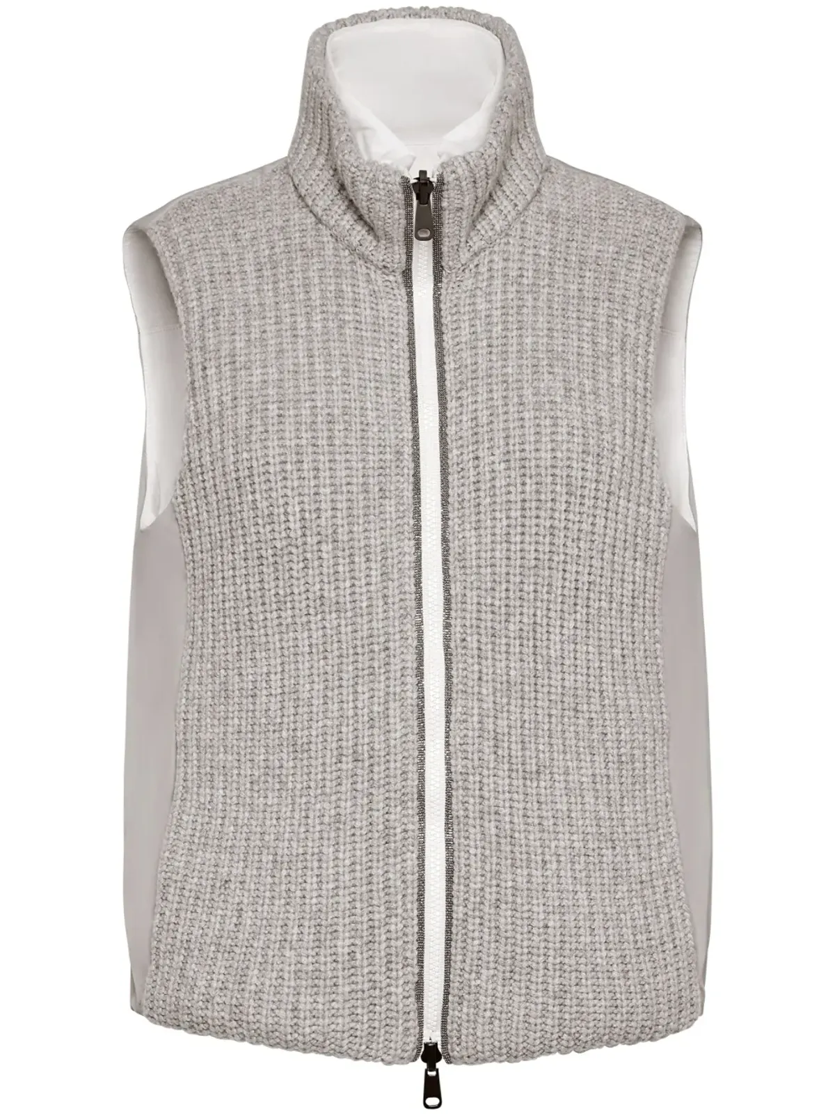 Brunello Cucinelli リブ編みパッド入りジレ - 画像1