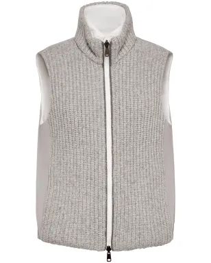 Brunello Cucinelli リブ編みパッド入りジレ - サムネイル1