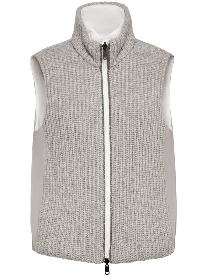 Brunello Cucinelli Brunello Cucinelli リブ編みパッド入りジレの商品画像