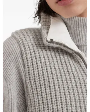 Brunello Cucinelli リブ編みパッド入りジレ - サムネイル5