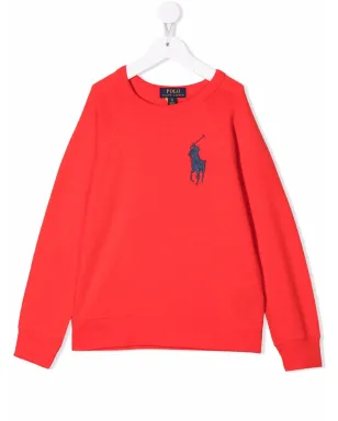 POLO RALPH LAUREN KIDS ロゴパッチ付きクルーネックスウェットシャツ - サムネイル1