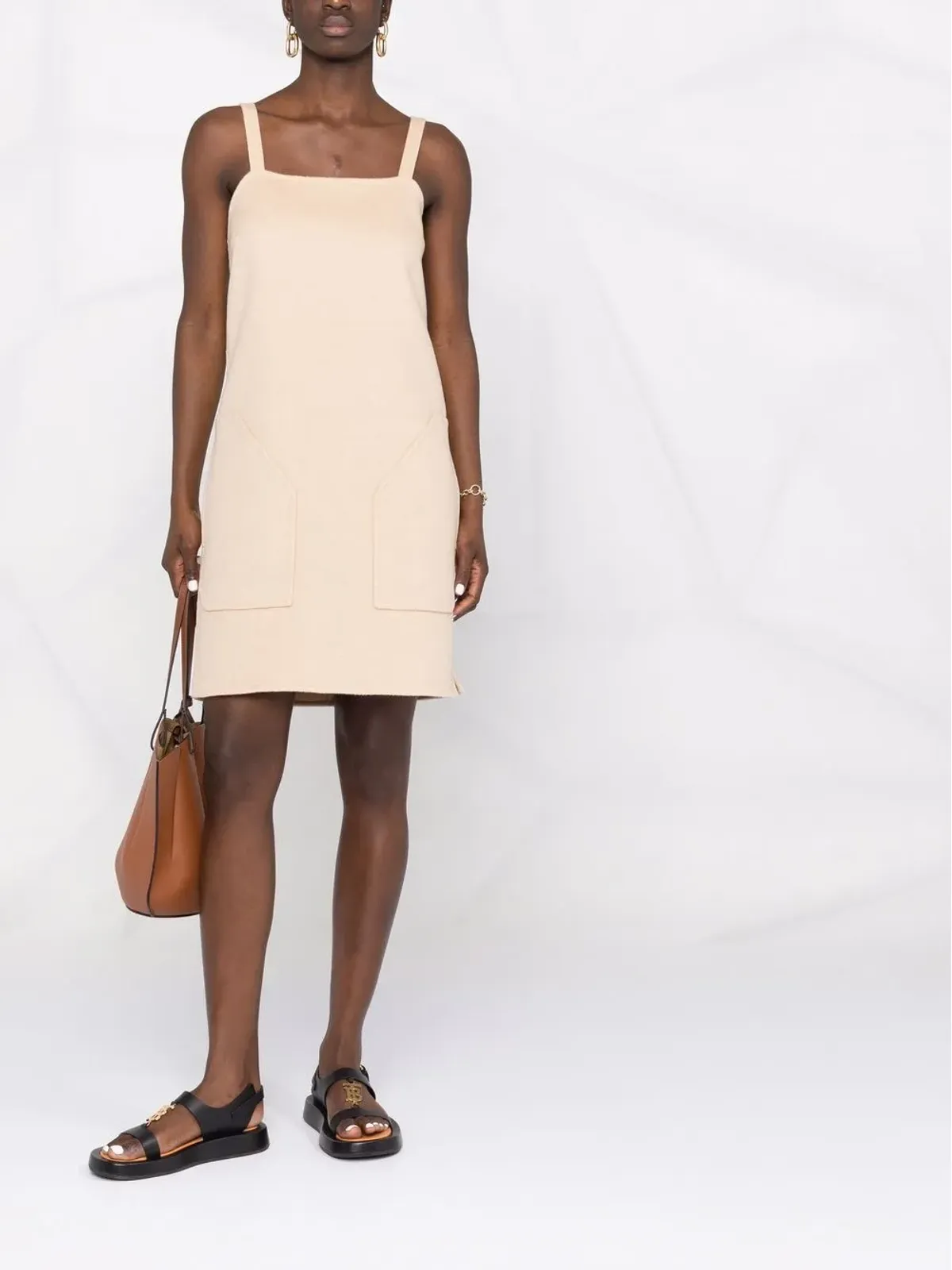 Max Mara ノースリーブスクエアネックドレス - 画像2