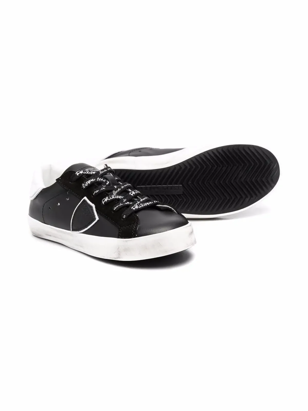 Philippe Model Kids ロゴパッチ ロー・トップ スニーカー - 画像2