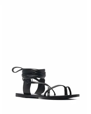 Manebi St. Tropez leather sandals - Black - サムネイル2