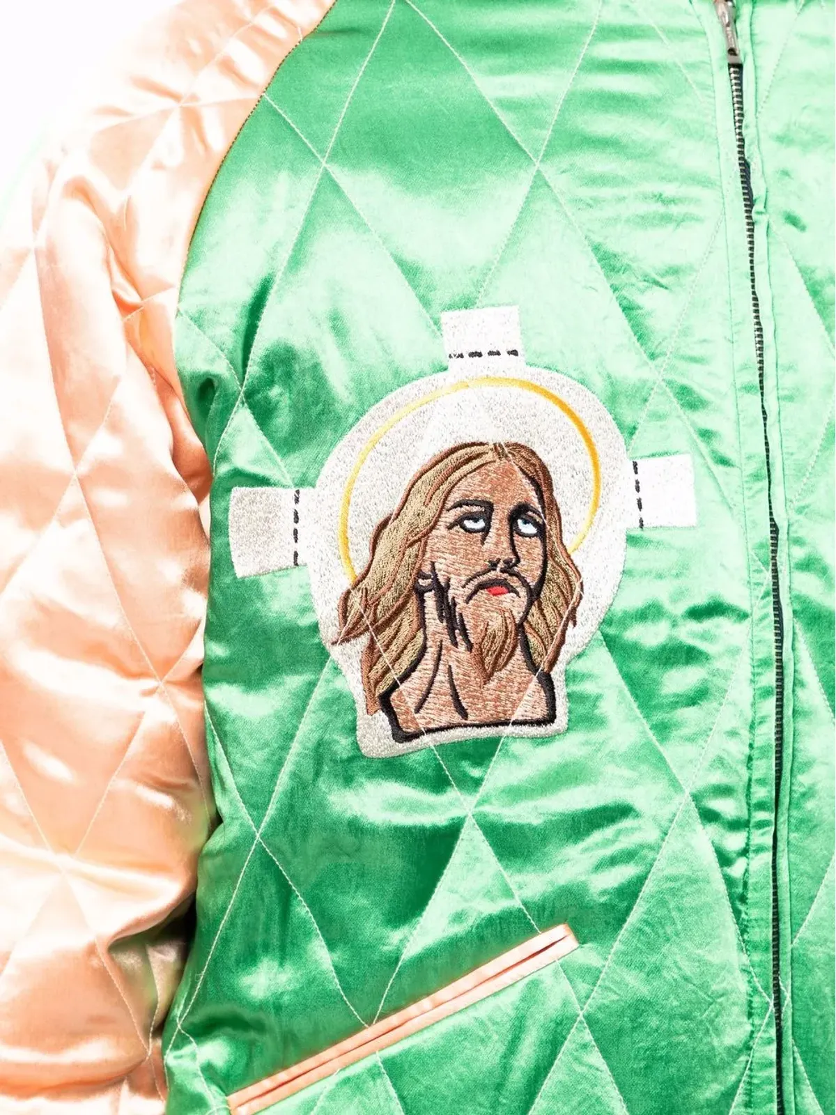 SAINT MXXXXXX 刺繍スローガン ボンバージャケット - 画像5