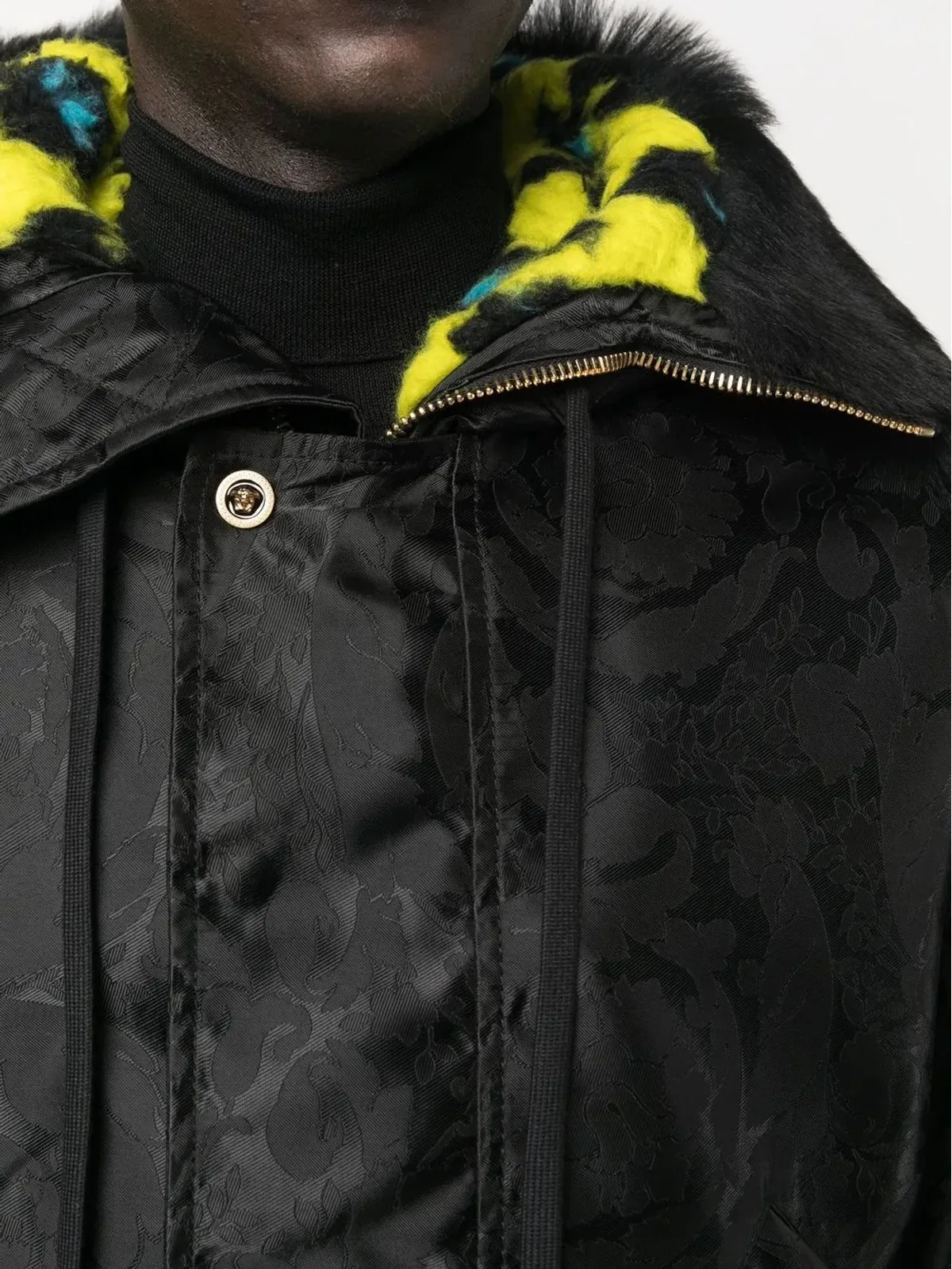 Versace バロック柄シアリングライニングジャケット - 画像5