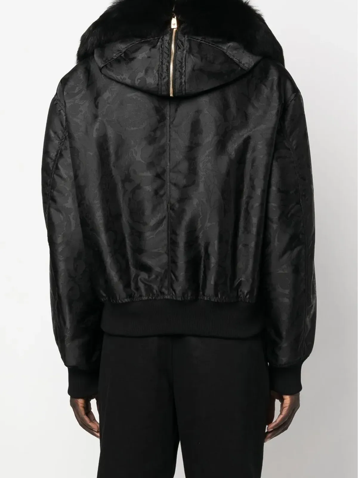 Versace バロック柄シアリングライニングジャケット - 画像4