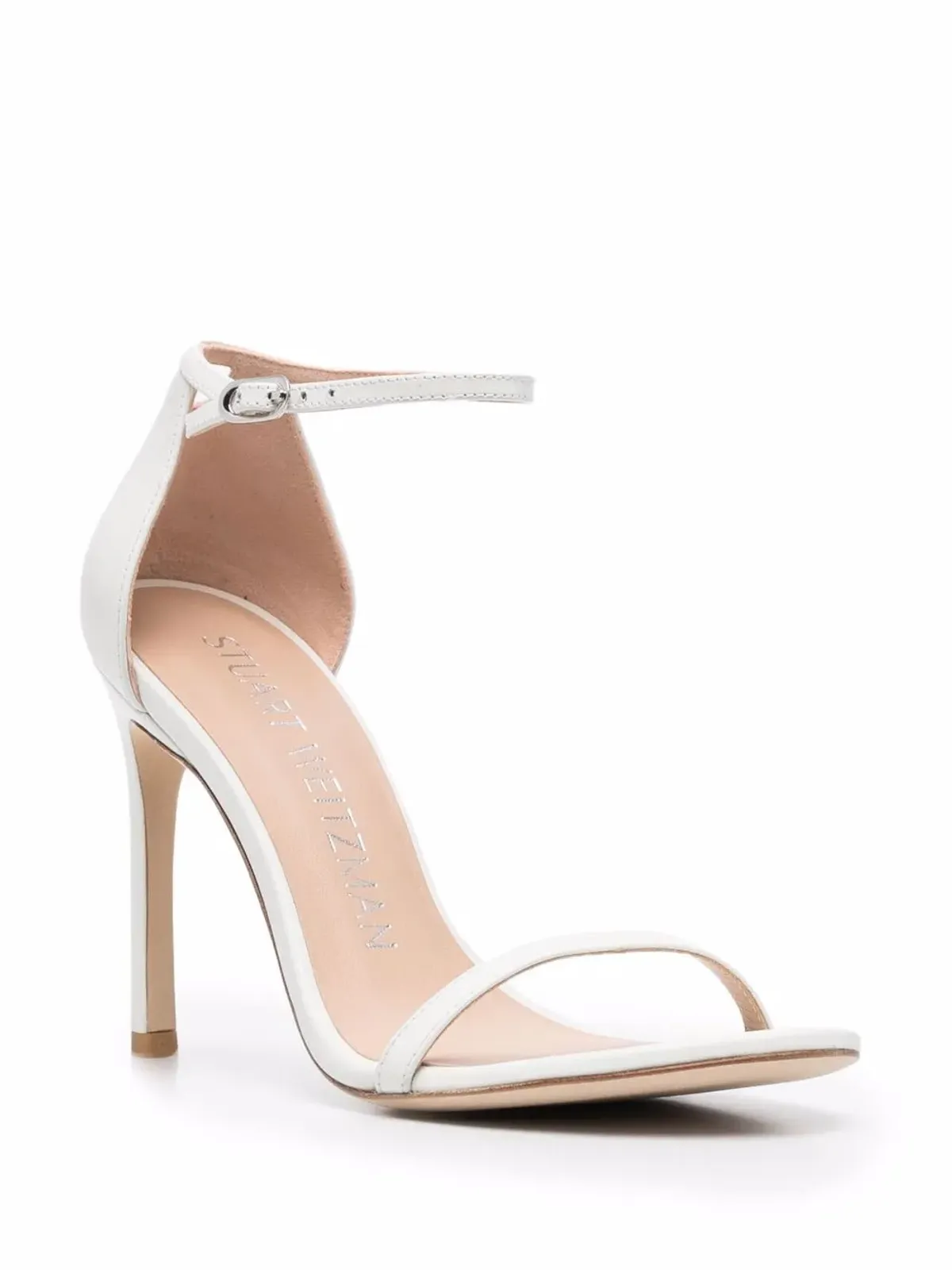 Stuart Weitzman スティレットヒール レザー サンダル（ホワイト） - 画像2