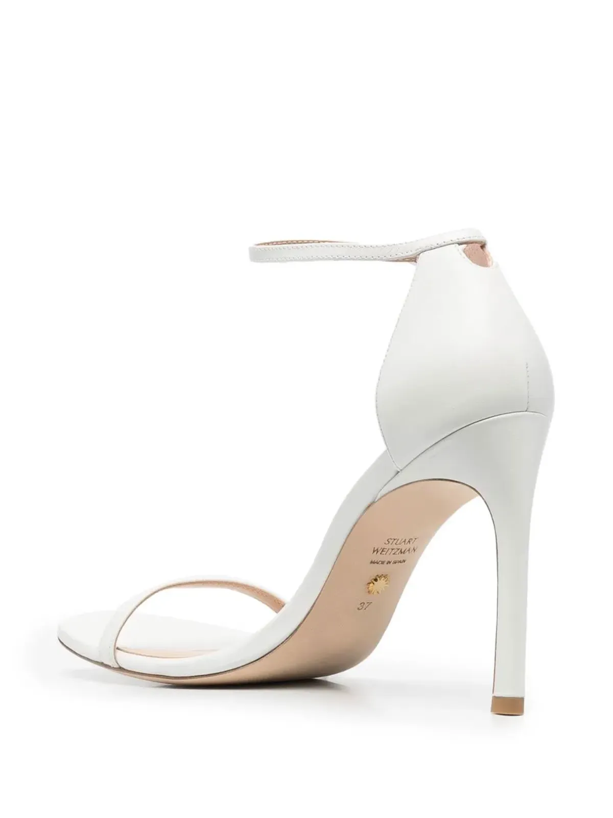 Stuart Weitzman スティレットヒール レザー サンダル（ホワイト） - 画像3