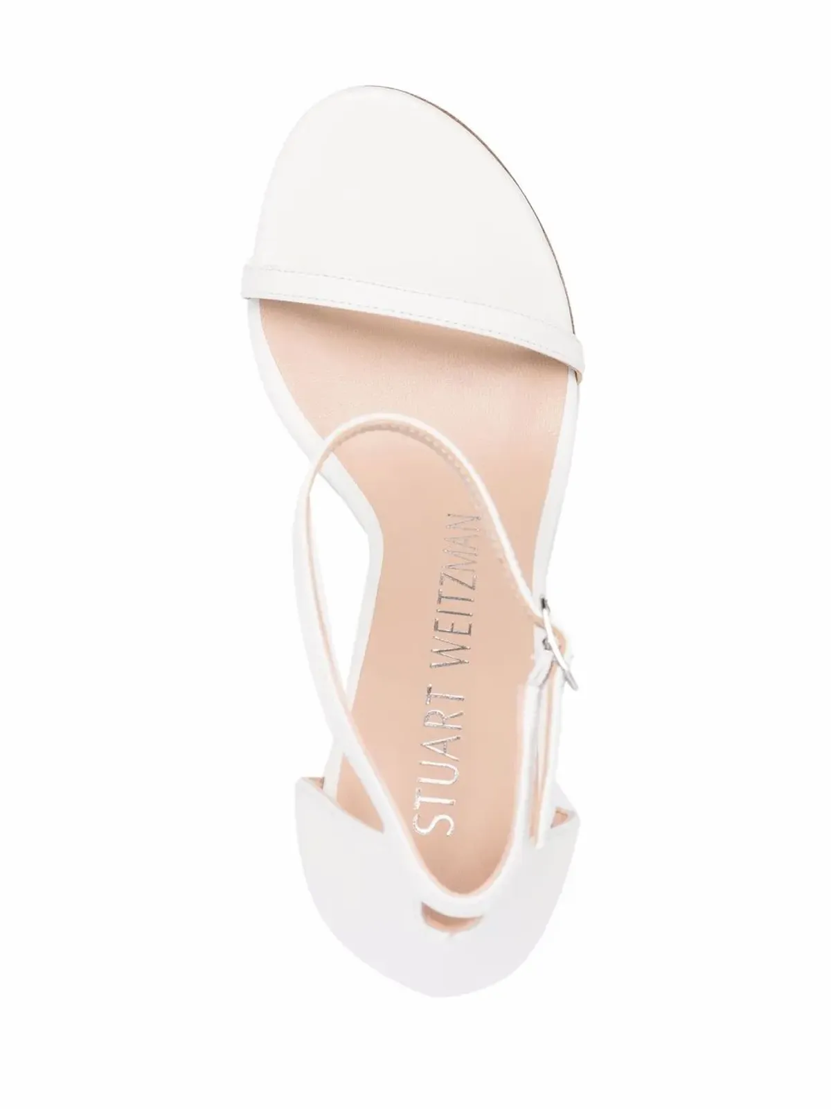 Stuart Weitzman スティレットヒール レザー サンダル（ホワイト） - 画像4