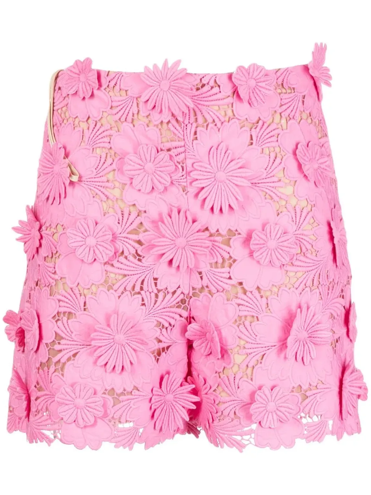 Oscar de la Renta 花柄レースハイウエストショートパンツ - 画像1