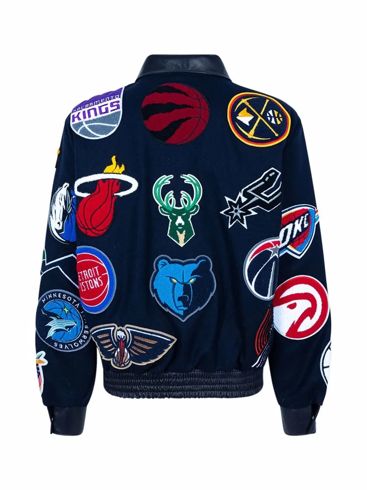 Jeff Hamilton ジェフ・ハミルトン NBAコラージュ ウールジャケット - 画像2