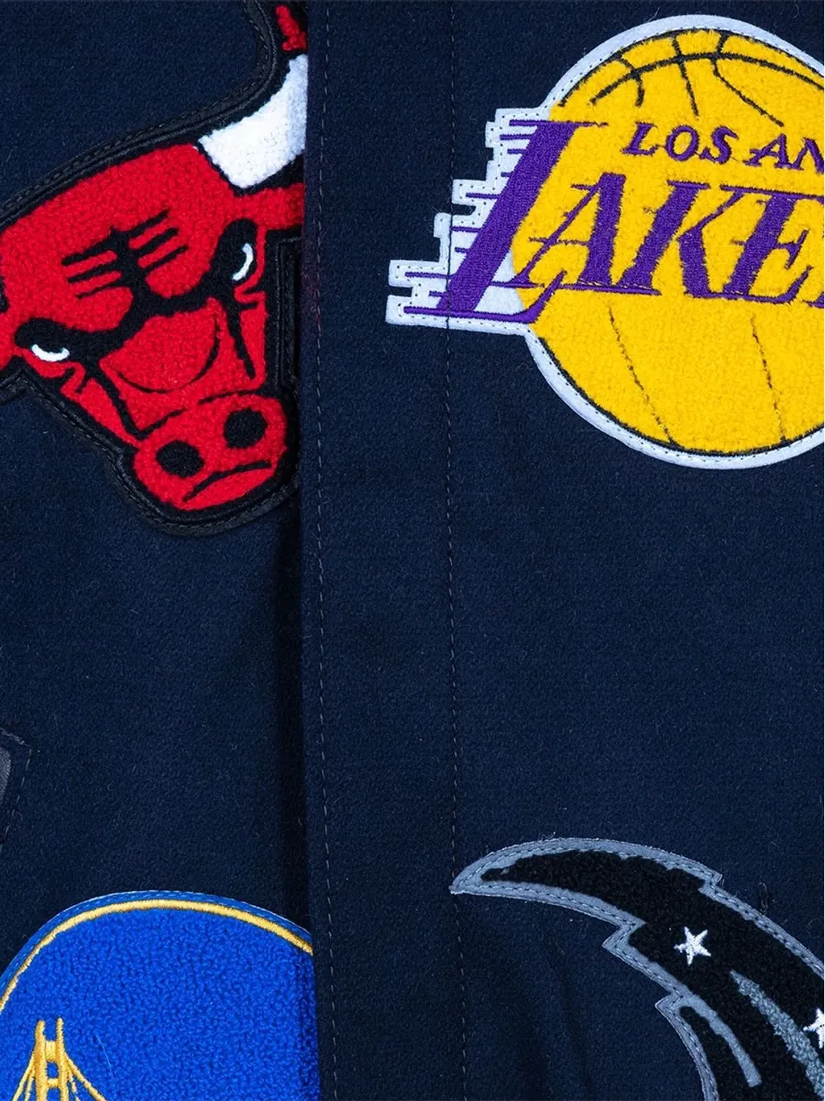 Jeff Hamilton ジェフ・ハミルトン NBAコラージュ ウールジャケット - 画像3